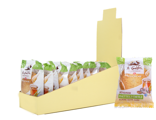 Bündner Datteltörtli Display, 10 x 75g