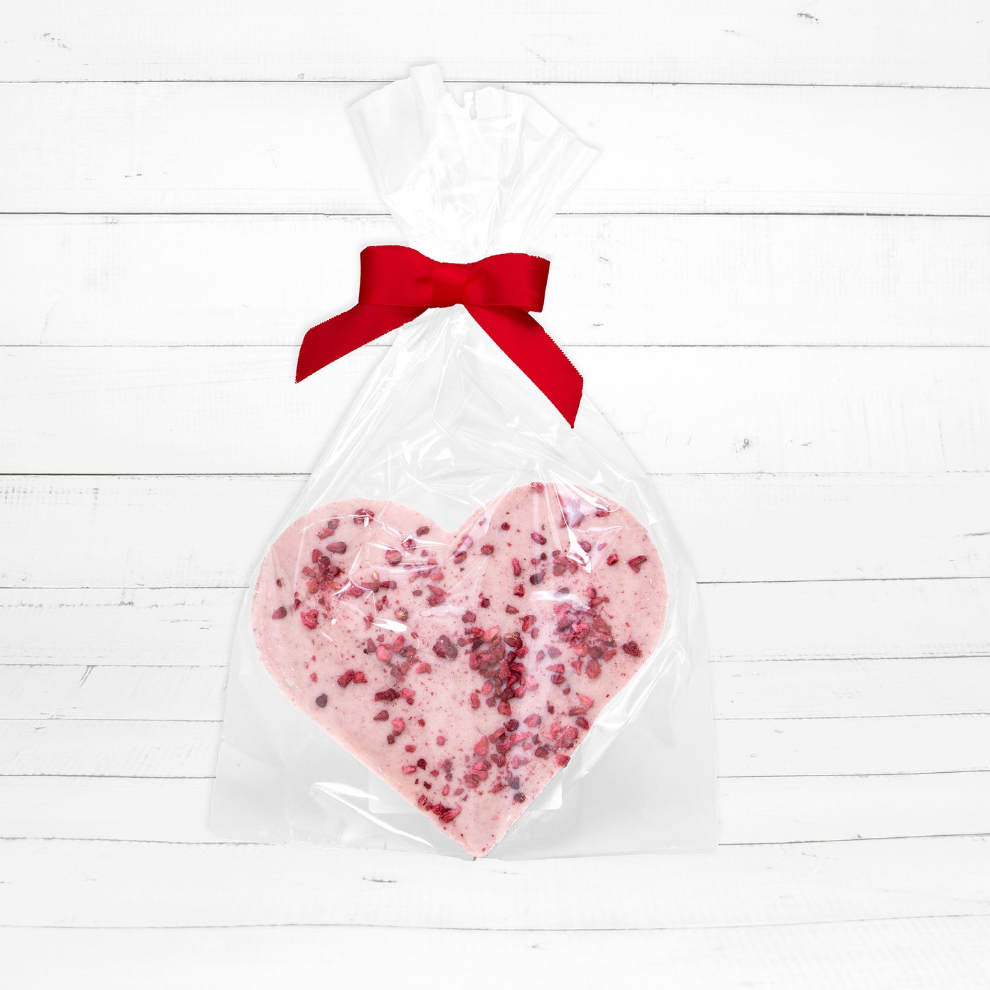 Herztafel aus weisser Schokolade mit Himbeeren 90g - La Conditoria SEDRUN-SWITZERLAND®