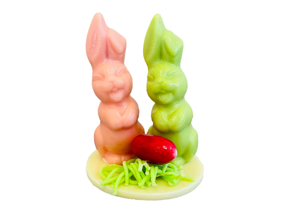 Mini Hoppelhase auf Platte 7.5 cm