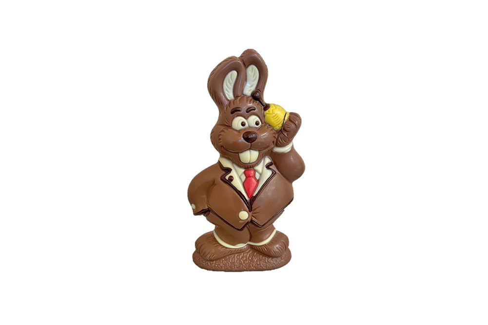 Osterhase Mann mit Handy