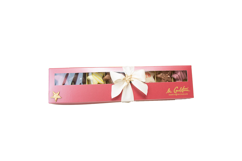 Schachteln mit 16 Truffespralinen assortiert, Schachtel Anthrazit