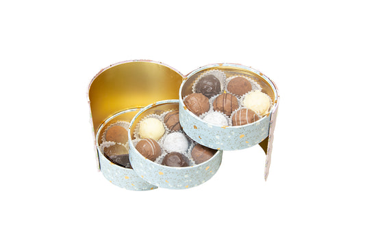 Alpentruffes in edler Schachtel rund, 21 Stk.