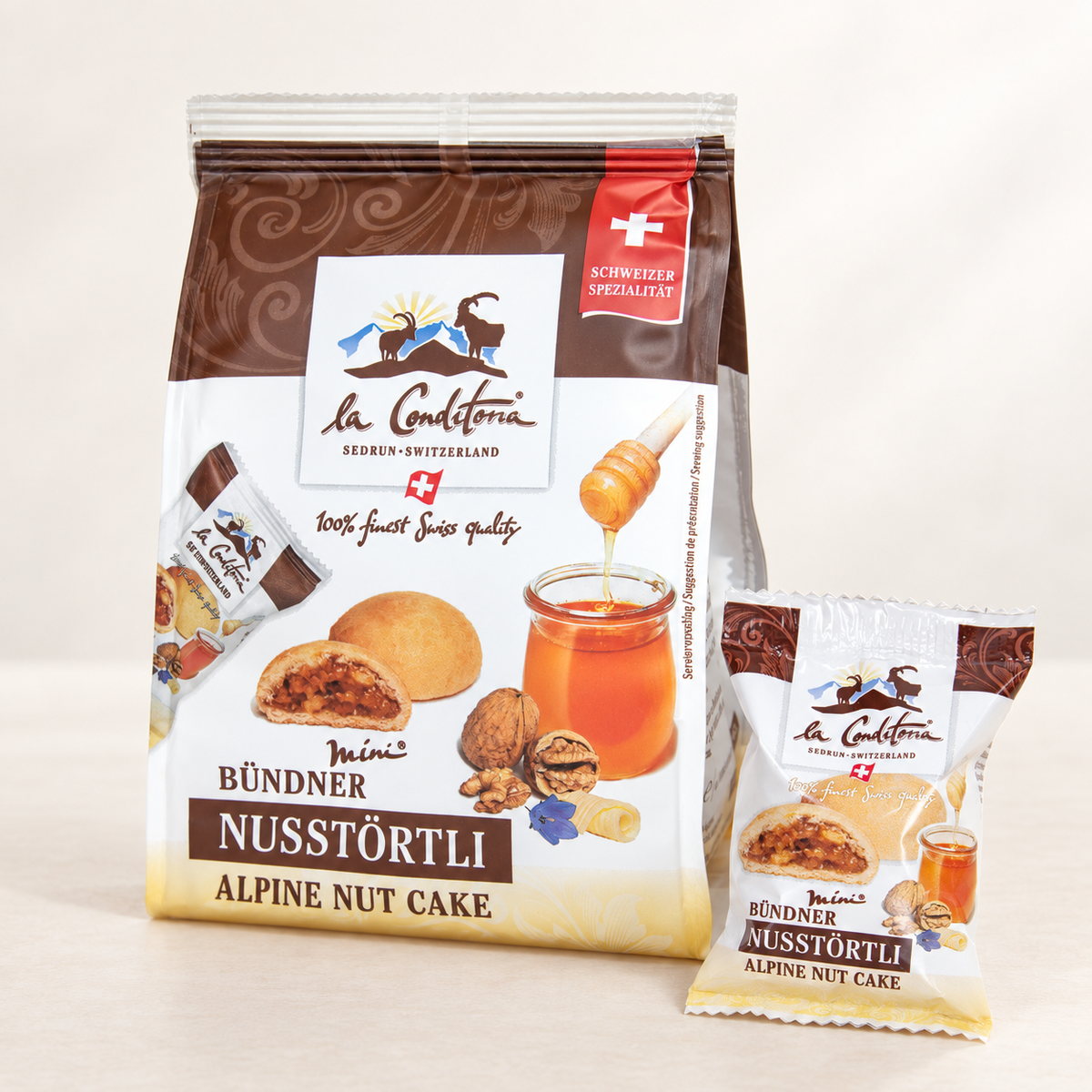 Beutel Mini Bündner Nusstörtli 114g