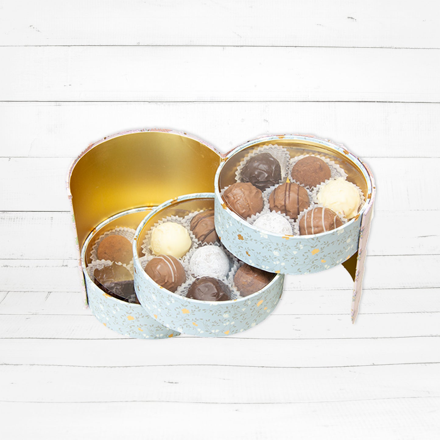 Alpentruffes in edler Schachtel rund, 21 Stk.