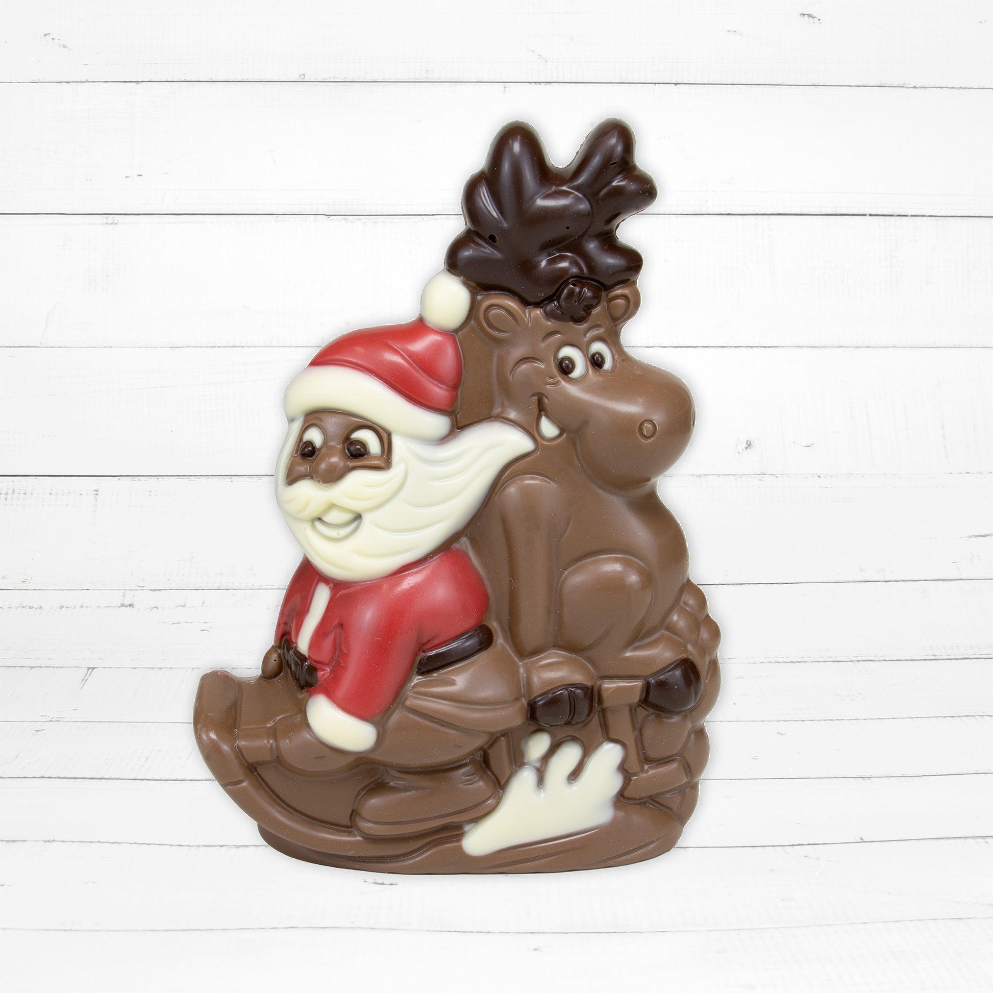 Samichlaus mit Rentier – Milchschokolade 180 g - La Conditoria SEDRUN-SWITZERLAND® 