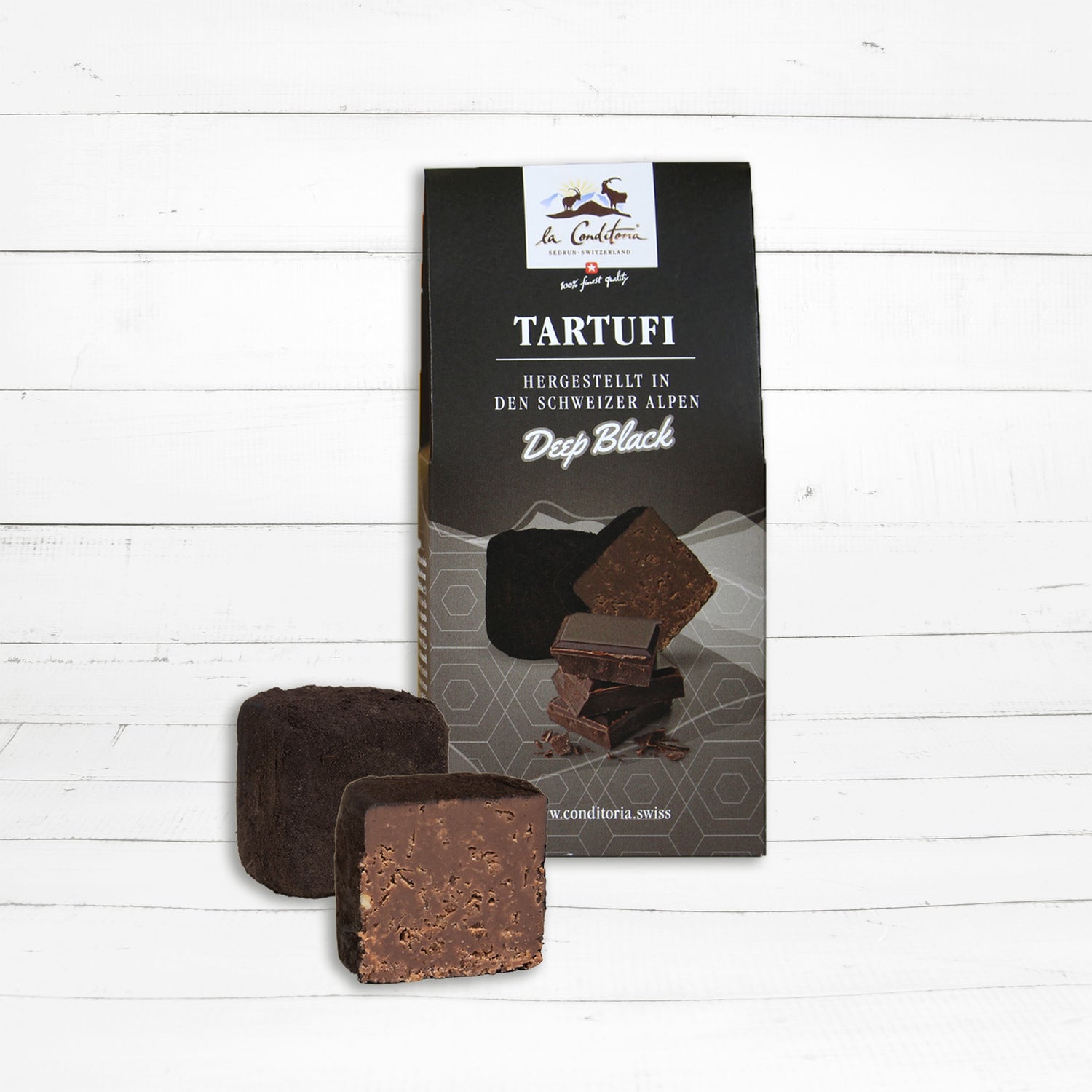 Deep Black Tartufi 150g - La Conditoria SEDRUN-SWITZERLAND® 