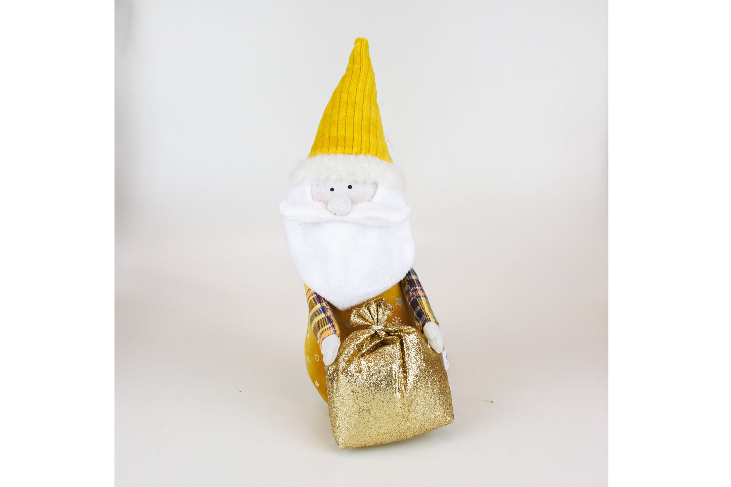 Weihnachstsmann aus Stoff gelb 30cm